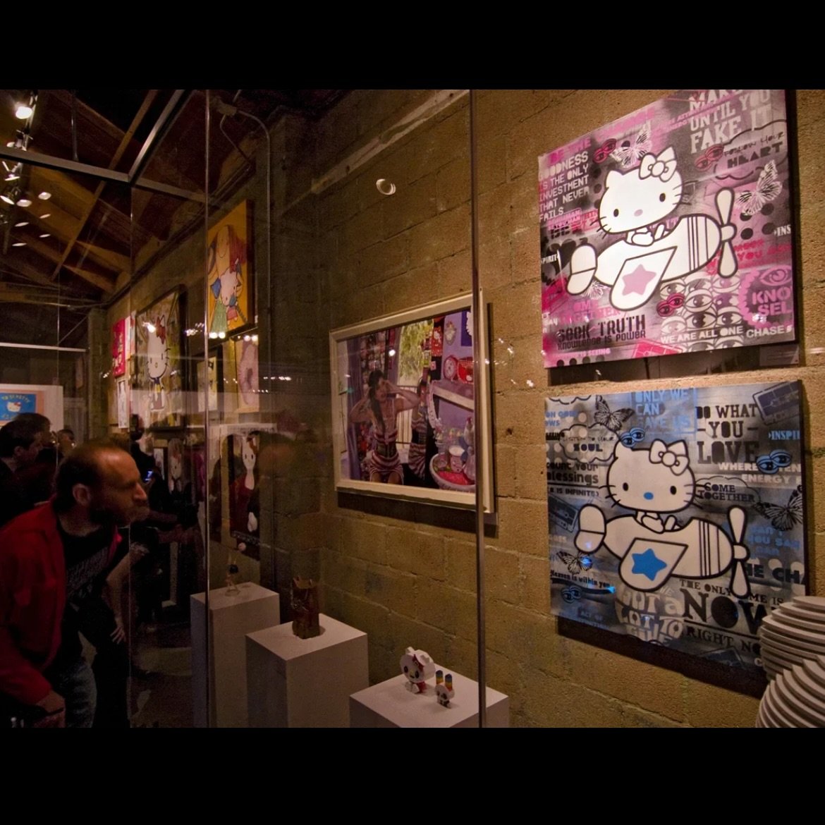 Back in 2009, I participated in Hello Kitty&rsquo;s 35th Birthday Art Show in Culver City; the 18 paintings I contributed sold out within 30 minutes.

These new small pieces were originally part of a handful of works that didn&rsquo;t make it into th