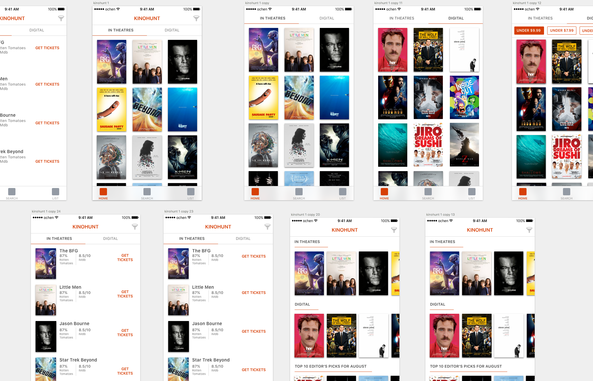 Is the grid view really sufficient for movies in theatres today? Can we make it more actionable?