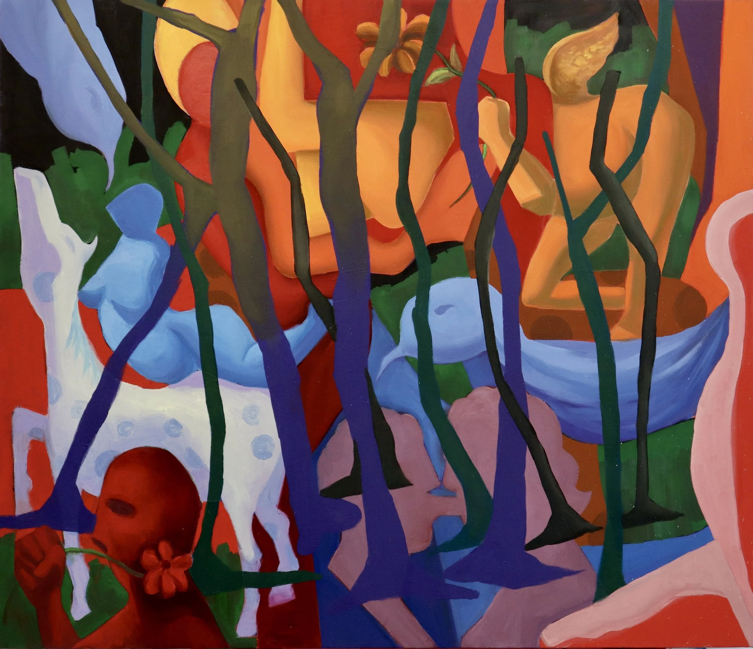 Earthly Delights- 48 x 40&" oil/ canvas 2023