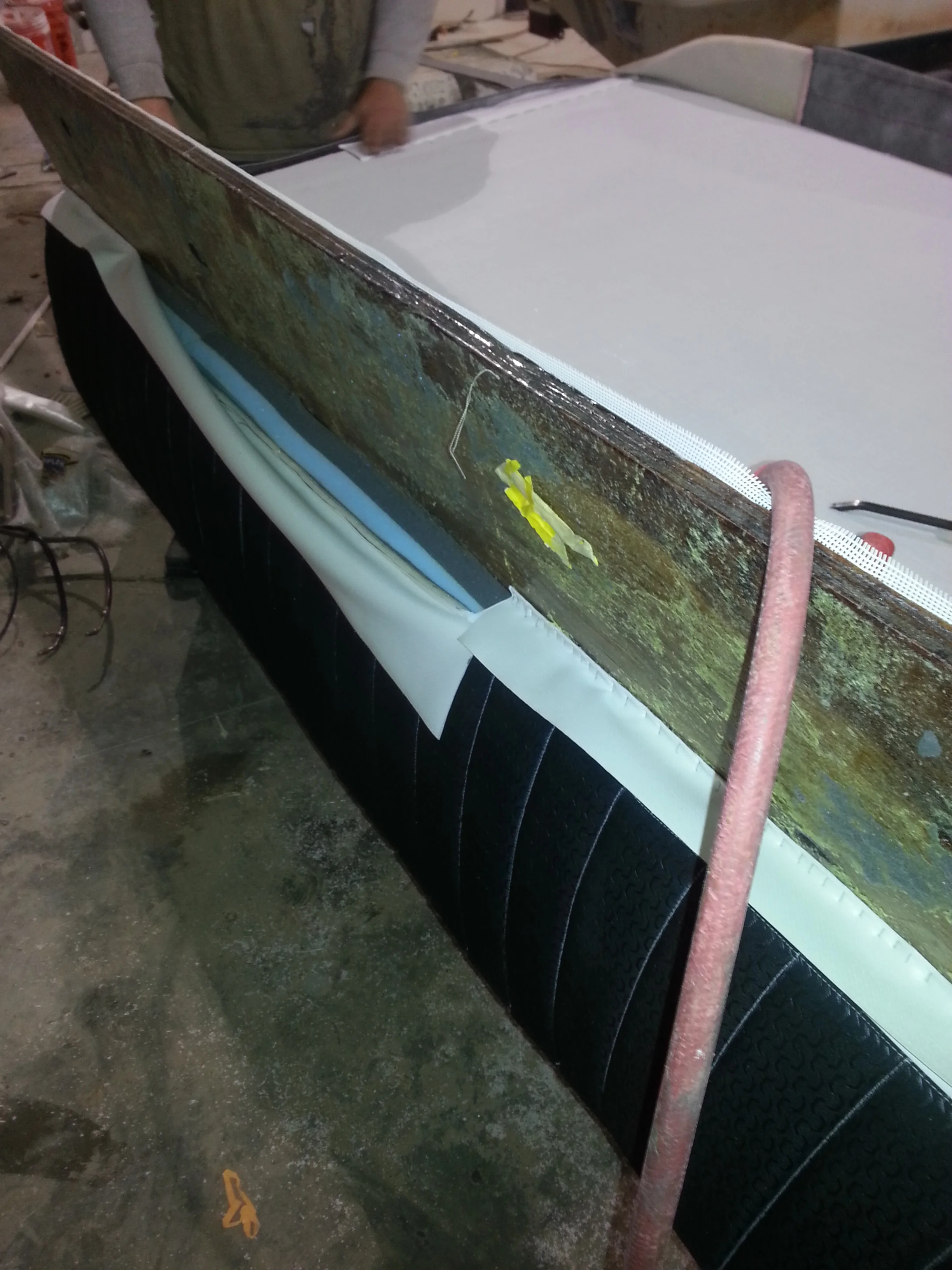 custom upholstery and sewing for marine and automotive interiors in michigan and canada and ohio with vinyl and leather furniture