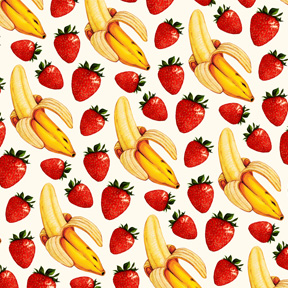 Strawberry Banana - White