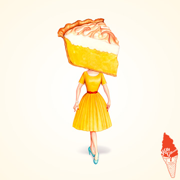 "Cake Head Pin-Up: Lemon Meringue" 2018.