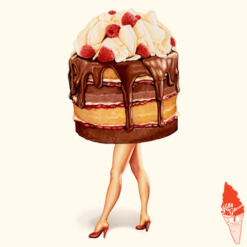 "Cake Walk: Chocolate Raspberry" 2016.