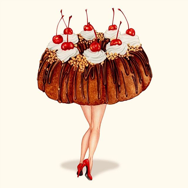 So, I&rsquo;ve got a lot of new paintings to share, but I&rsquo;m waiting until after the opening @themodbo tomorrow night! I may share a few new ones, we&rsquo;ll see... Until then here&rsquo;s an older one in the show &ldquo;Hot Cakes - Party Bundt