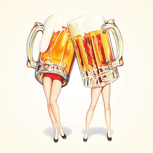 It&rsquo;s #Friday ! 🍻 &ldquo;Cheers! Beer Pin-Ups&rdquo; now available on @society6