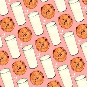 "Milk & Cookies Pattern - Pink" 2018.