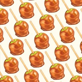 "Caramel Apple Pattern - White" 2021.