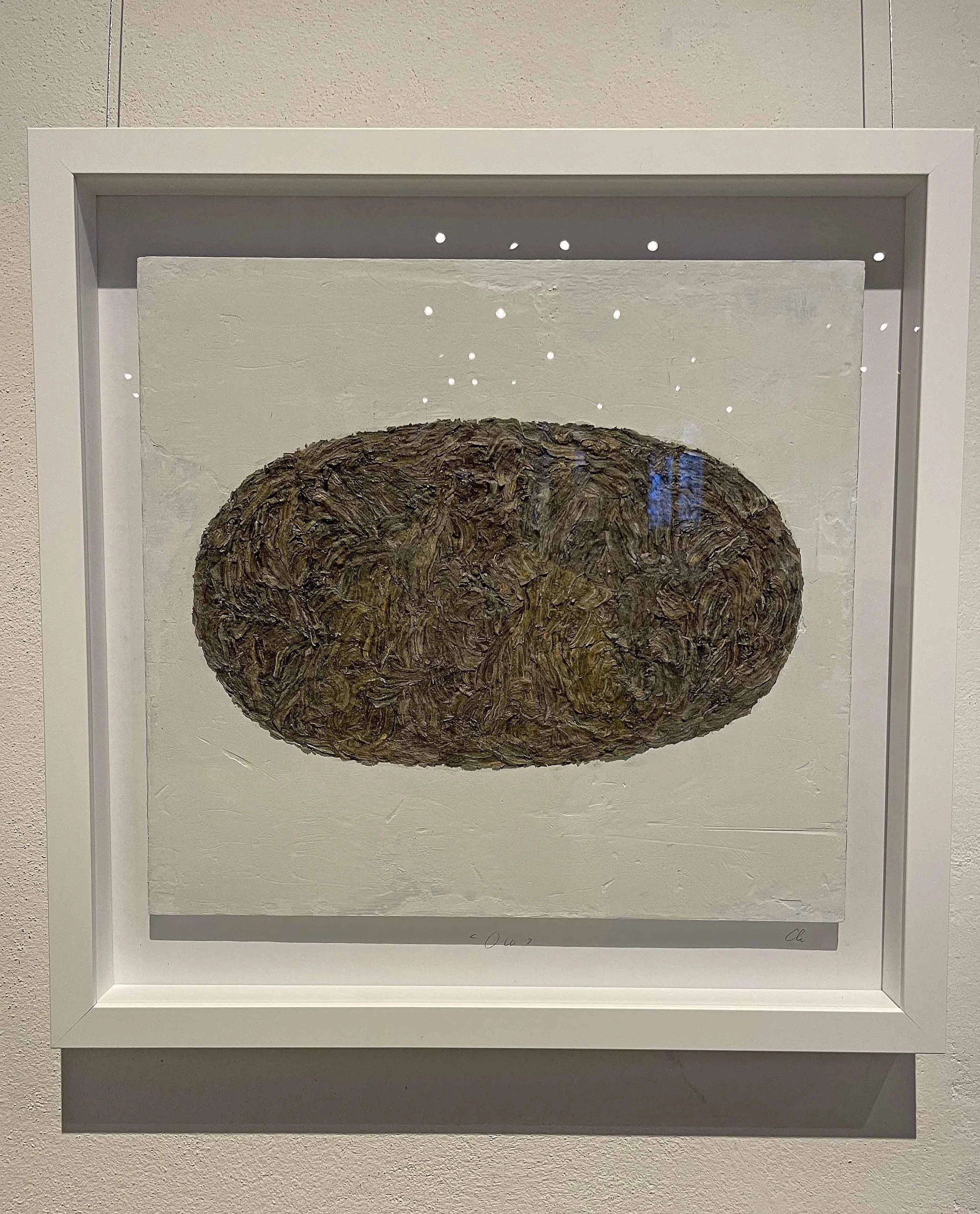  «OM», Wespenwabe, 50x50 (inkl. Rahmen) 