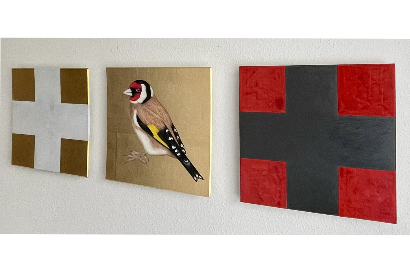  Mischtechnik auf Karton, je 30x30 cm 