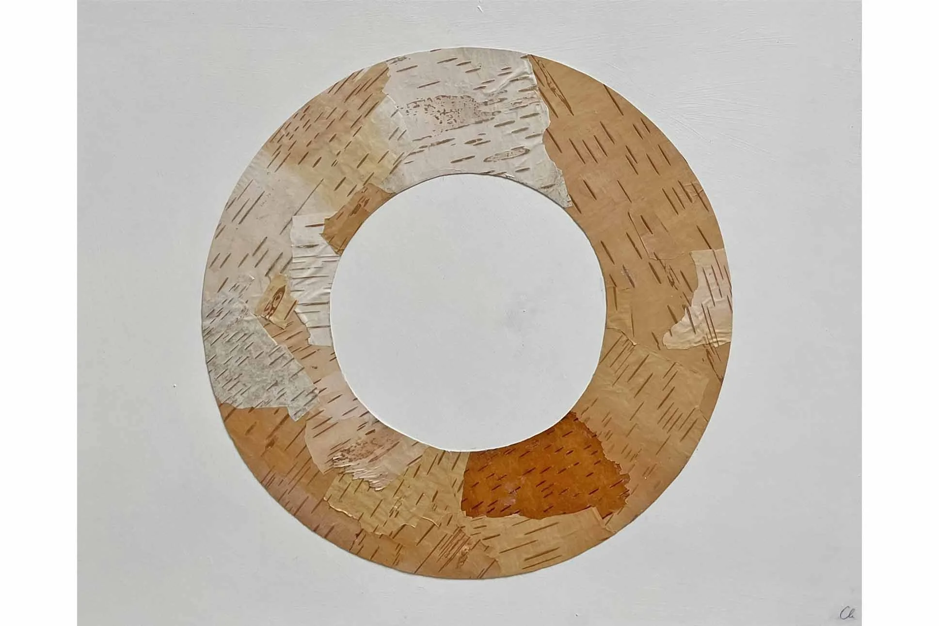  Kreis Birkencollage, 48 x 60 cm 