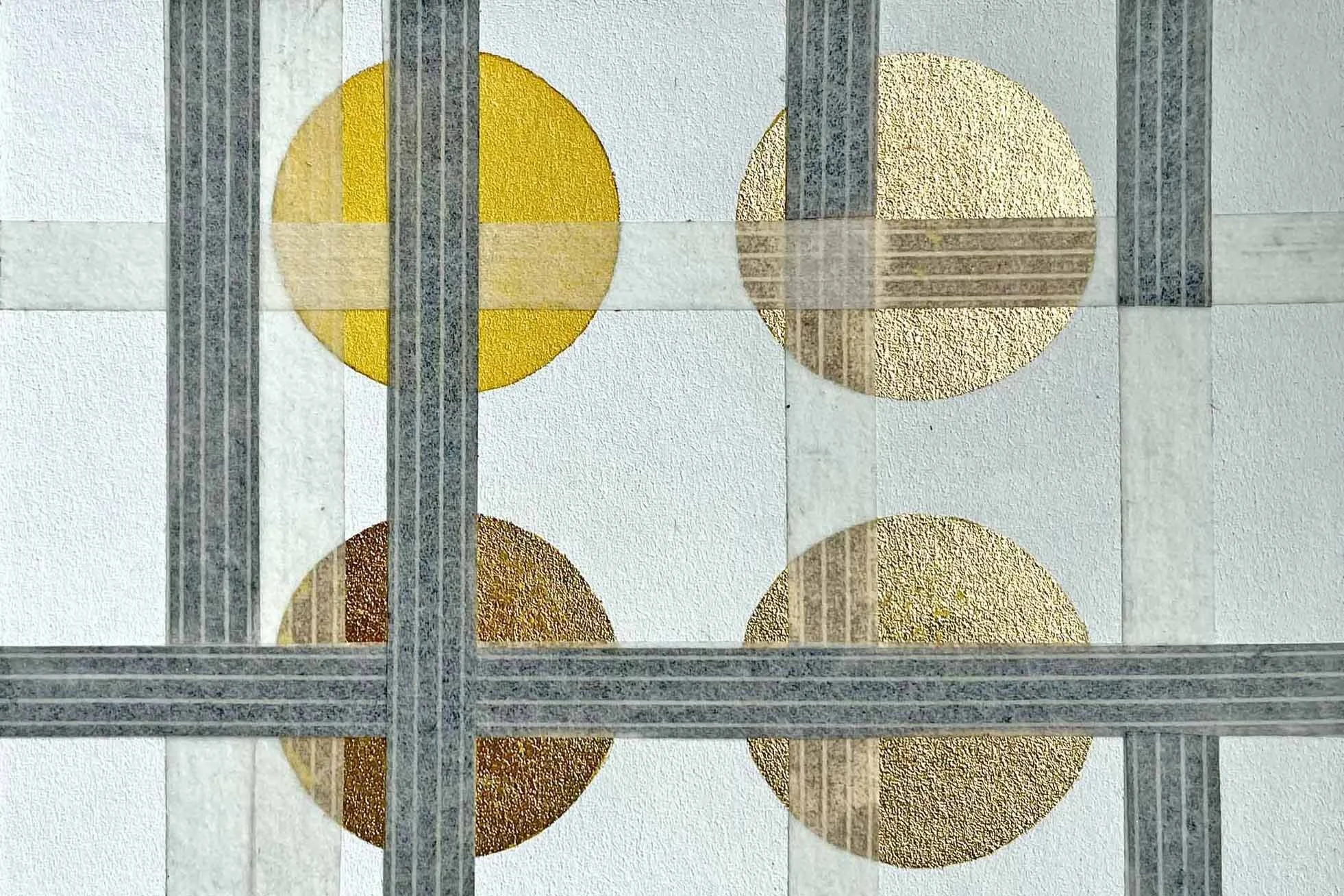  Kreise, Collage auf Karton 3, 13x19 cm 