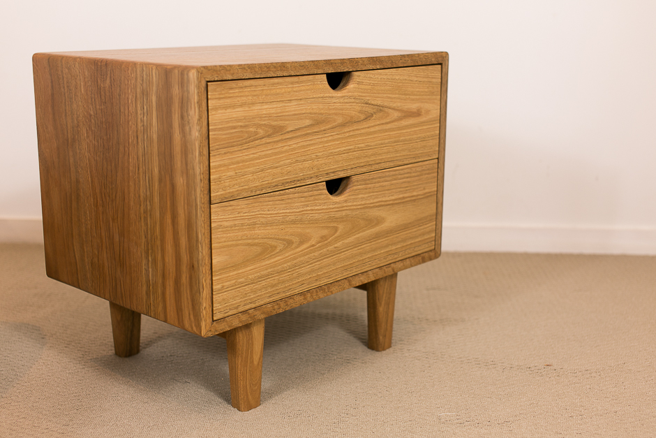 Scandinavian inspired design from the 50s and 60s. It was custom designed and handmade by Von Furniture , in Brookvale NSW. The timber has been handpicked for its distinctive colour and grain. It's finished in Danish Oil which provides a natural matt finish.