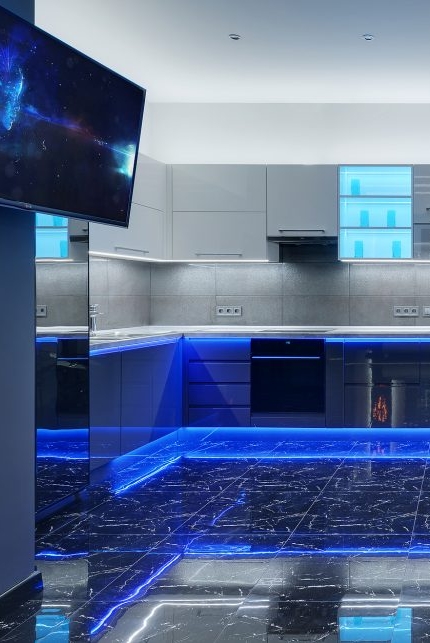this kitchen looks like a Vodka bar! Apartment in Kiev, Ukraine | designed by Mariya Dolgopolova