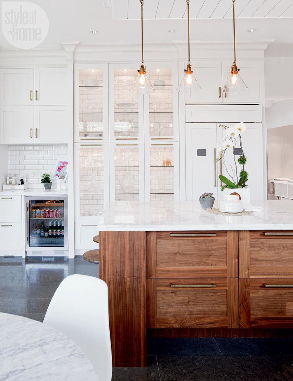 Wood Lowers White Uppers Beautiful Timeless Kitchen Verity Jayne