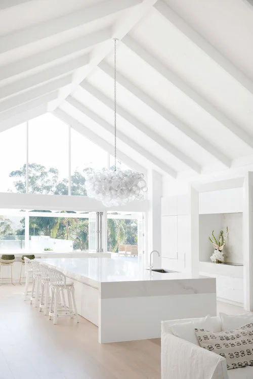 This kitchen’s from one of my favourite shows, Three Birds Renovations . Check out the size of the island bench!
