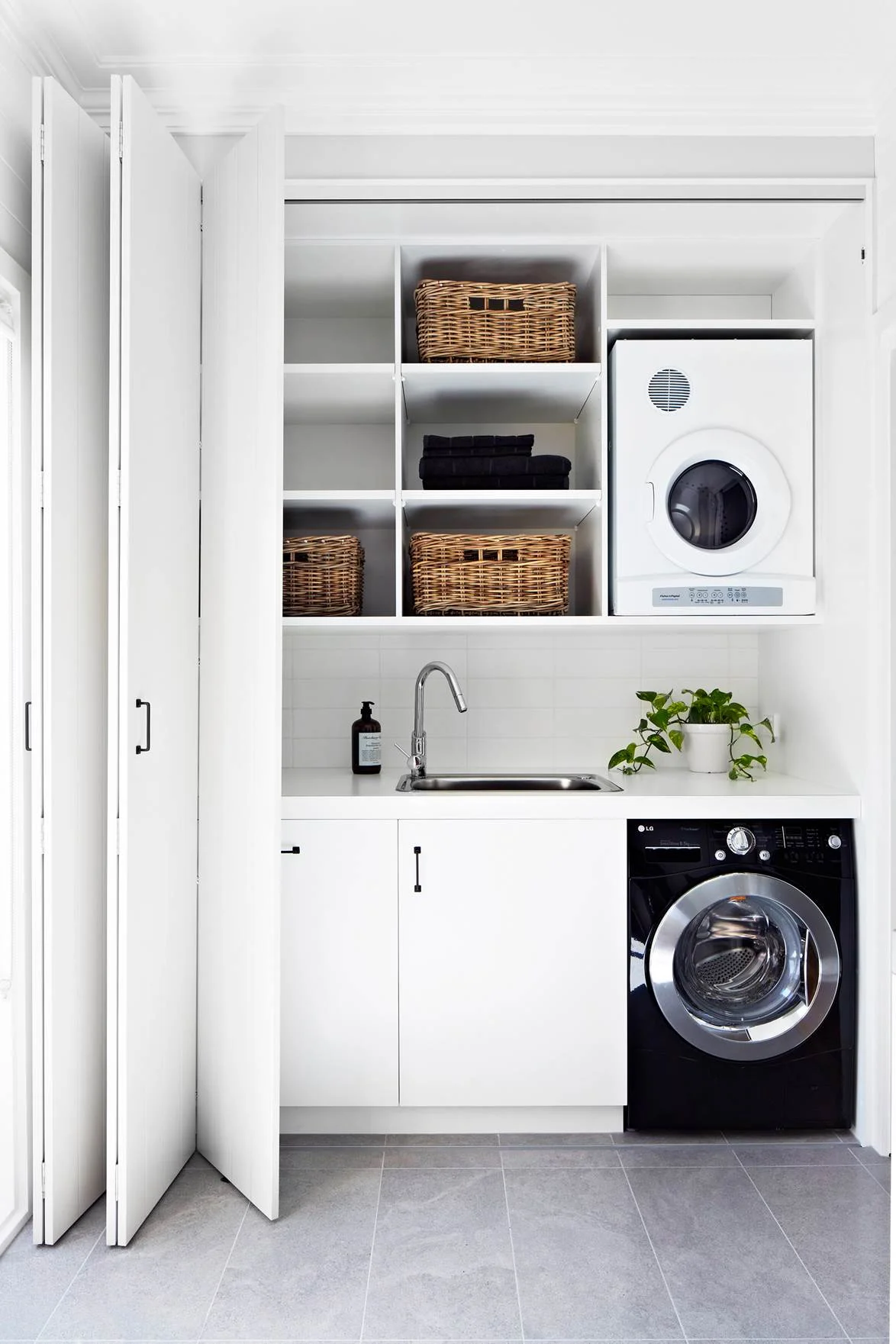 Discover the best doors for your small laundry alcove — Verity Jayne