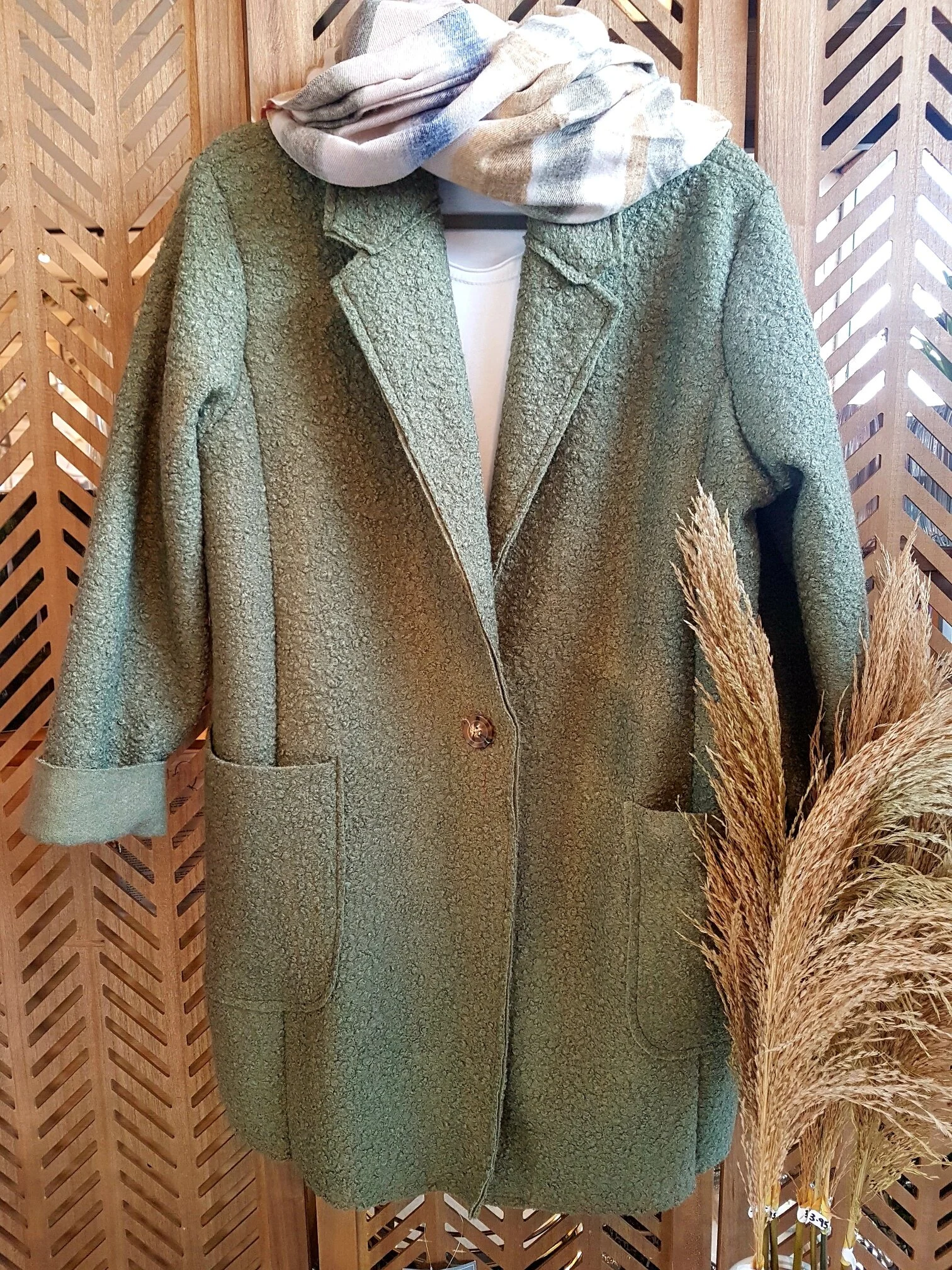 boiled wool coatigan