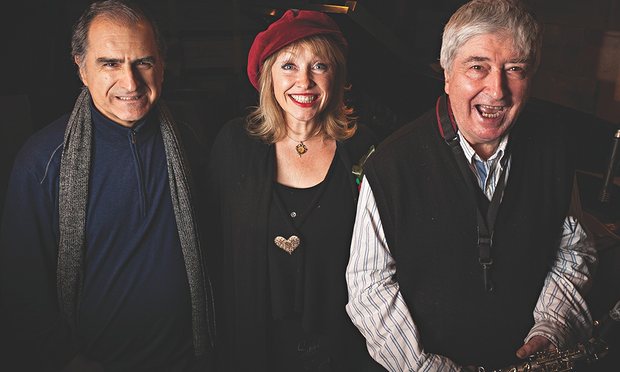 Enrico Pieranunzi (left), Tina May (centre) and the bonus of a rare appearance by jazz saxophonist, Tony Coe (right). Photograph: Justin Doherty/PR