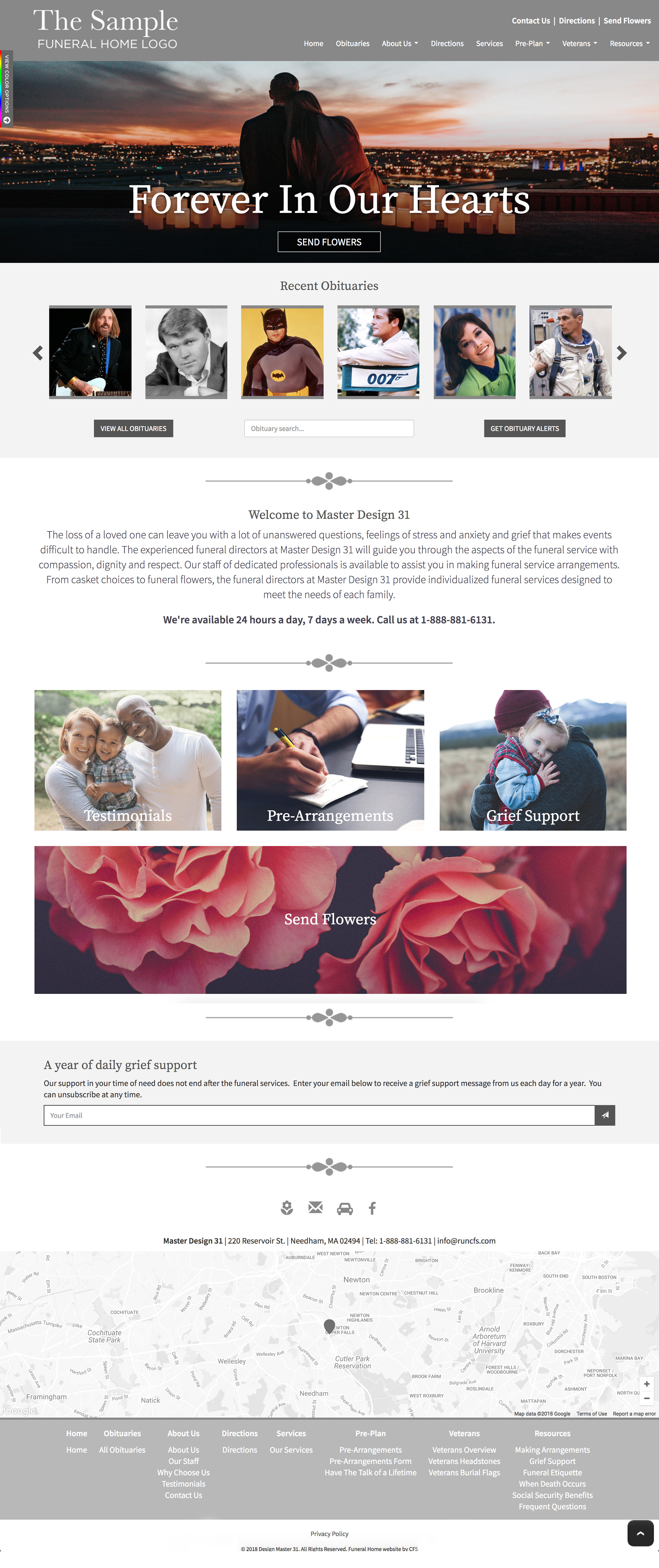 Below is another website I worked on with the help of my design team. We used this template for a large client with many locations and we spent a long time working with the CSS and our developer to create a flexible layout with new customizable features.