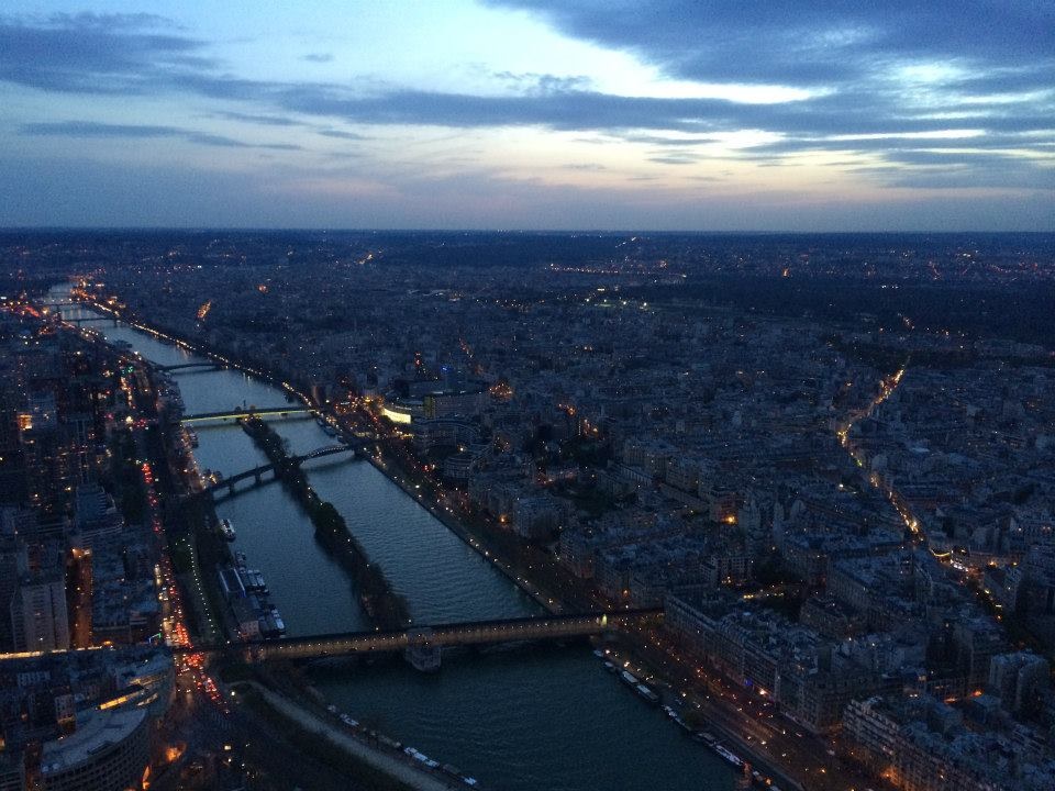  View of Paris from the top of the Eiffel Tower 