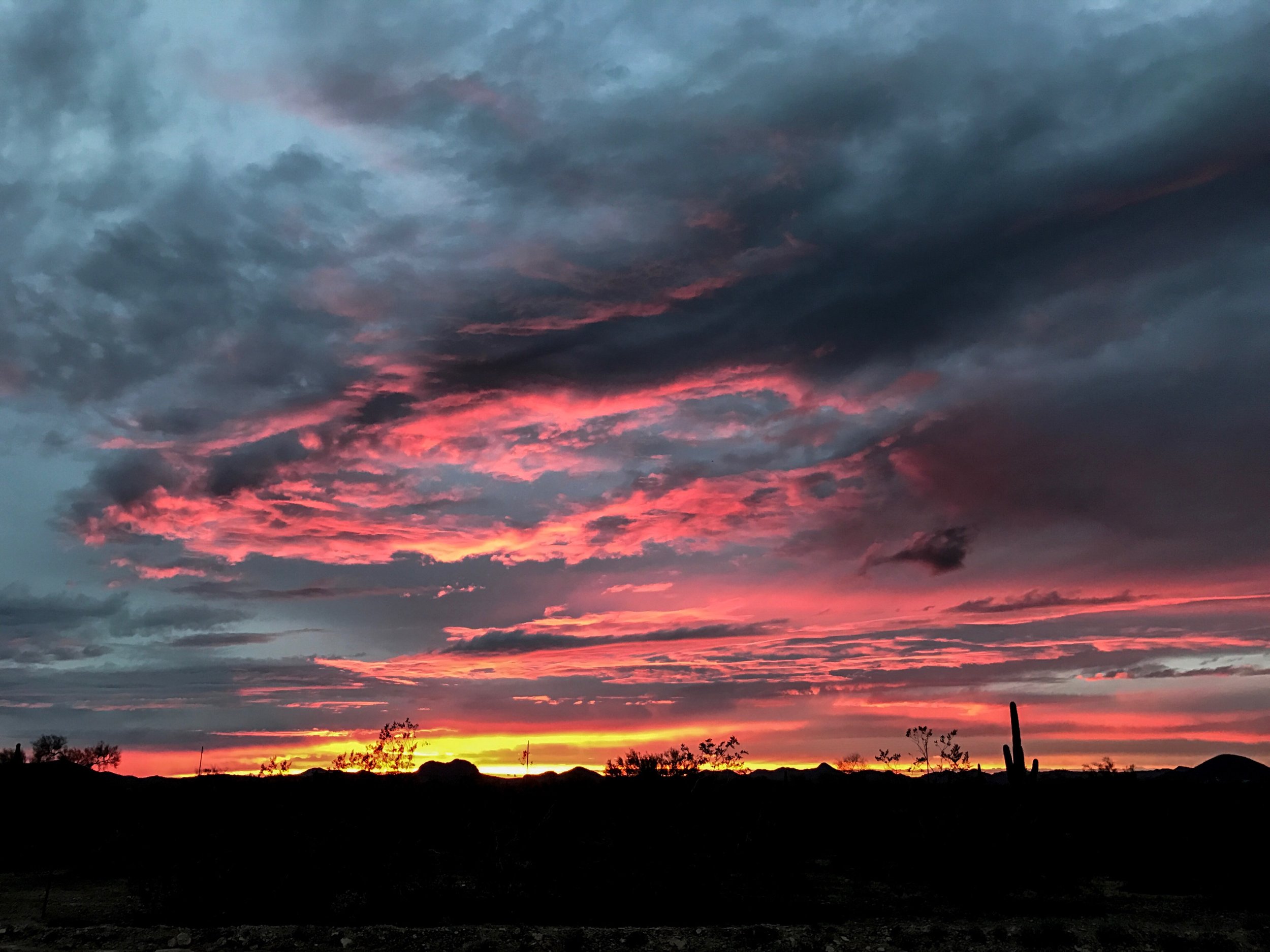  Desert sunset at Lake Pleasant in Arizona 