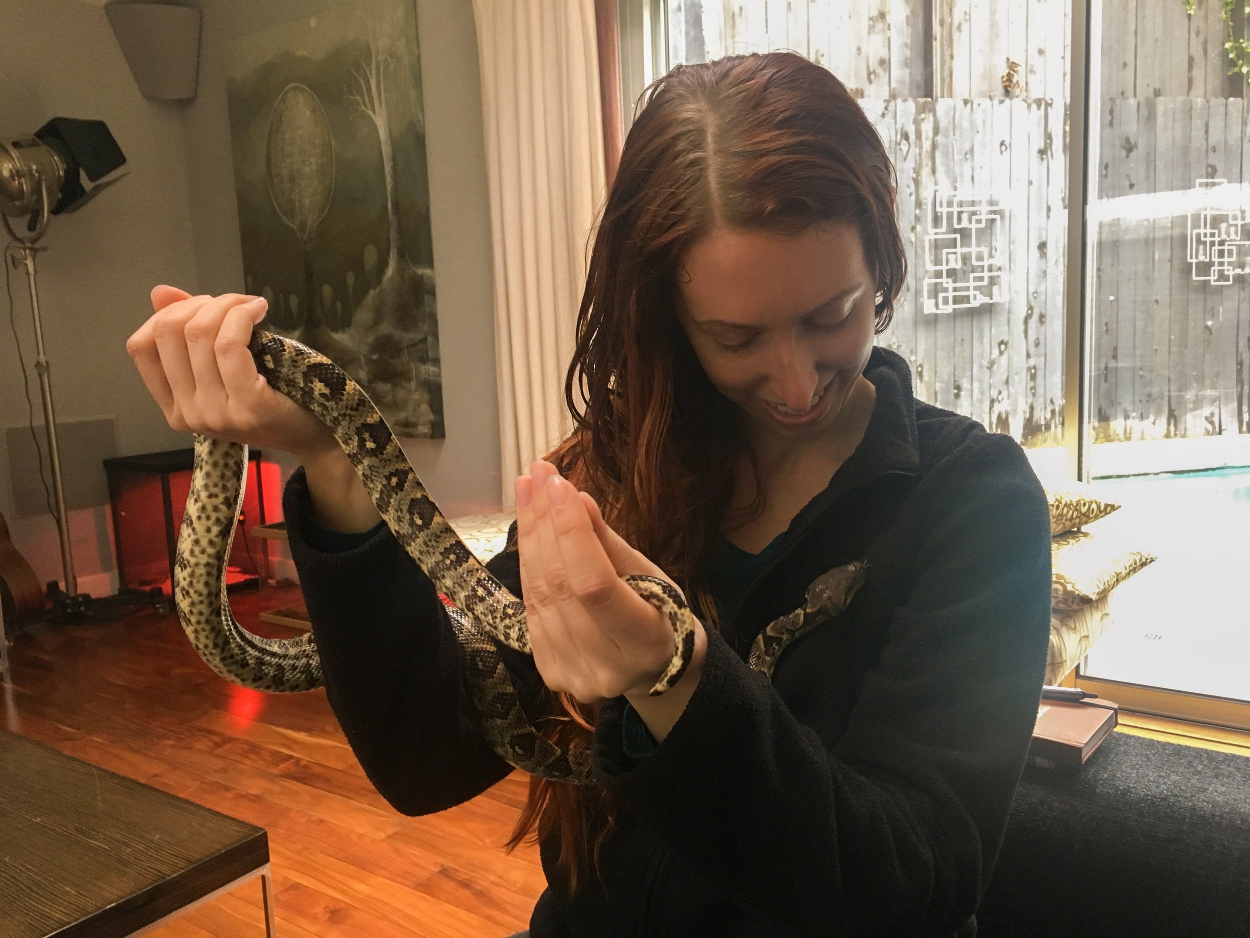 My first time holding a snake!