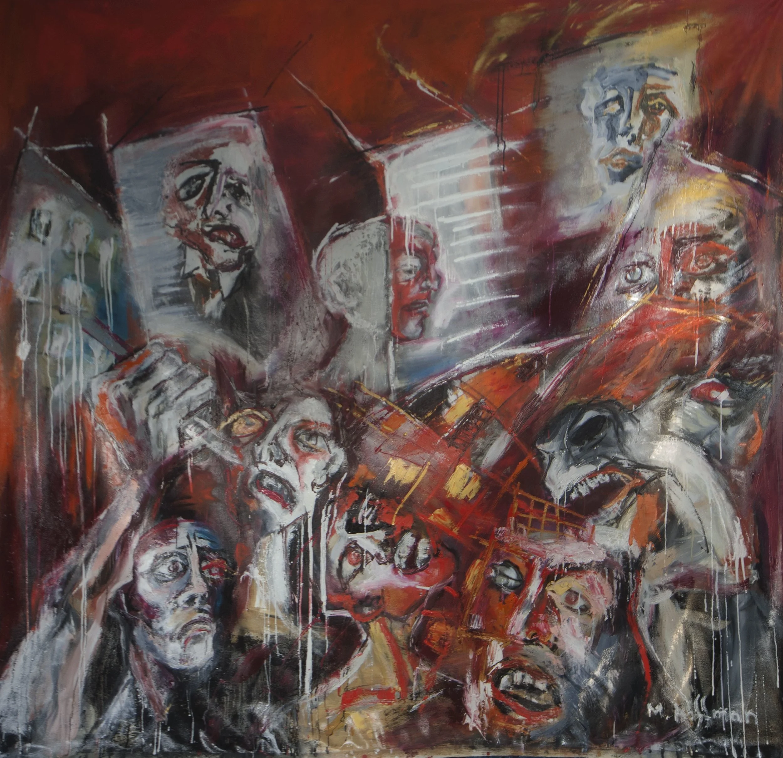 rebels 2013 oil on canvas 180x175 cm