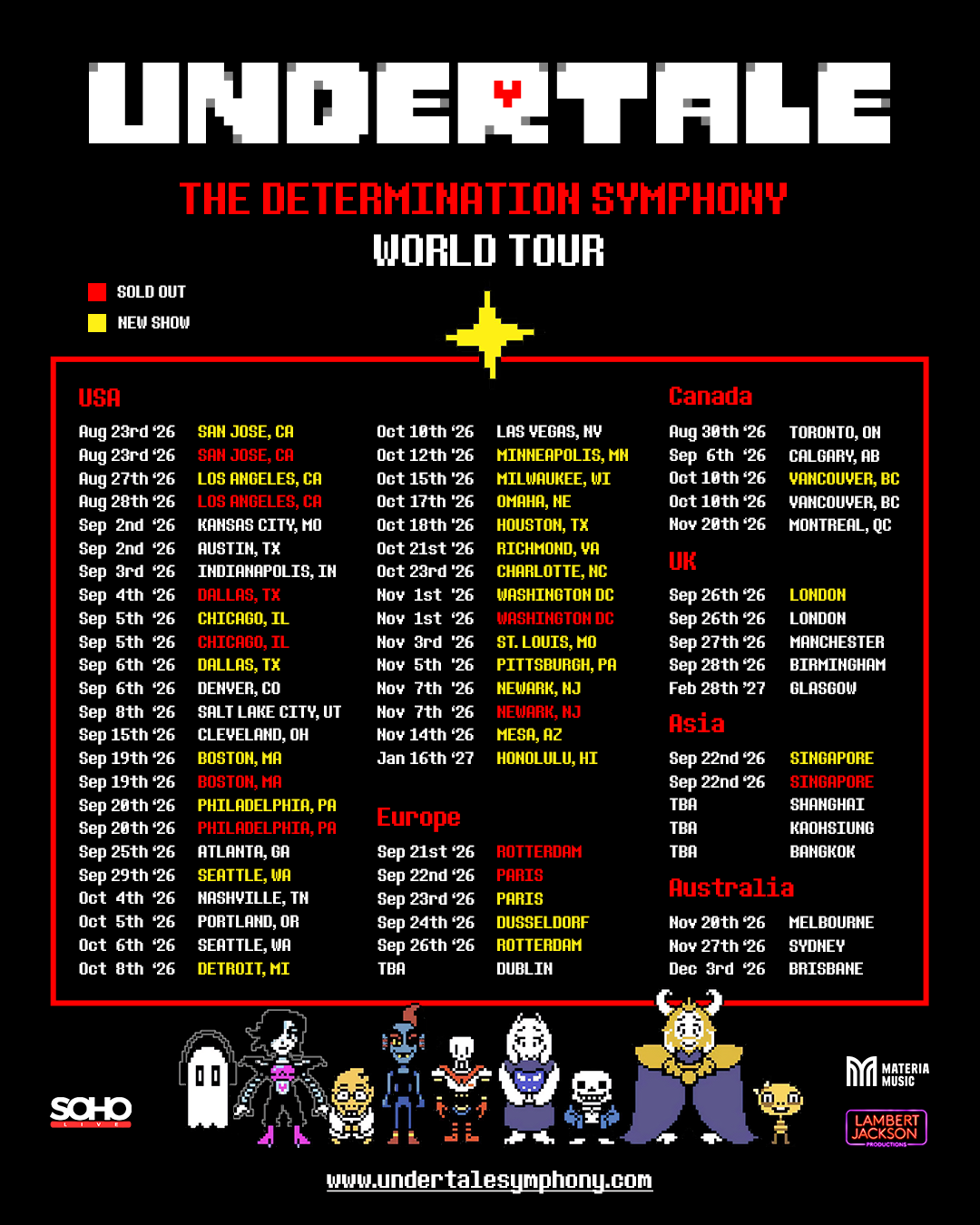 UNDERTALE The Determination Symphony World Tour