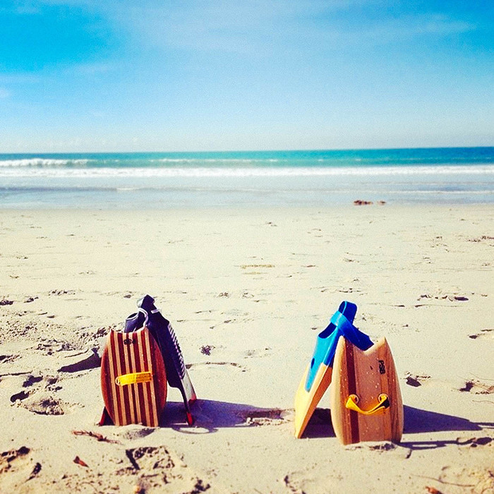 Morning bodysurfing — Beach