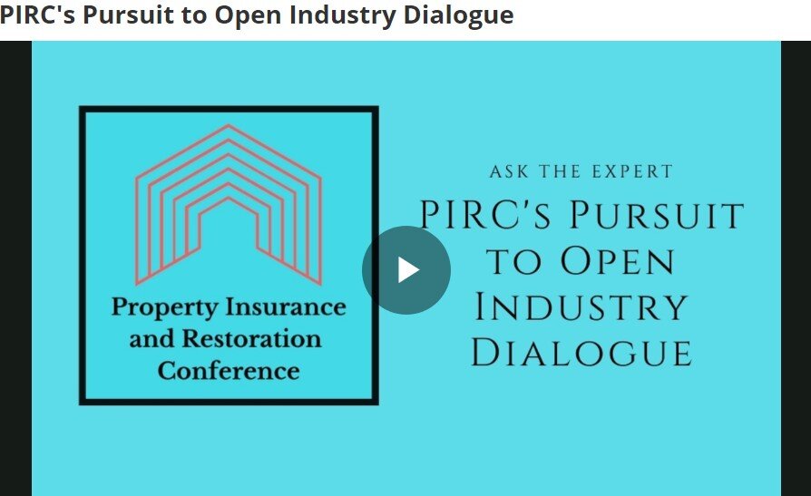 PIRC Info & FAQ — Property Insurance and Restoration Conference