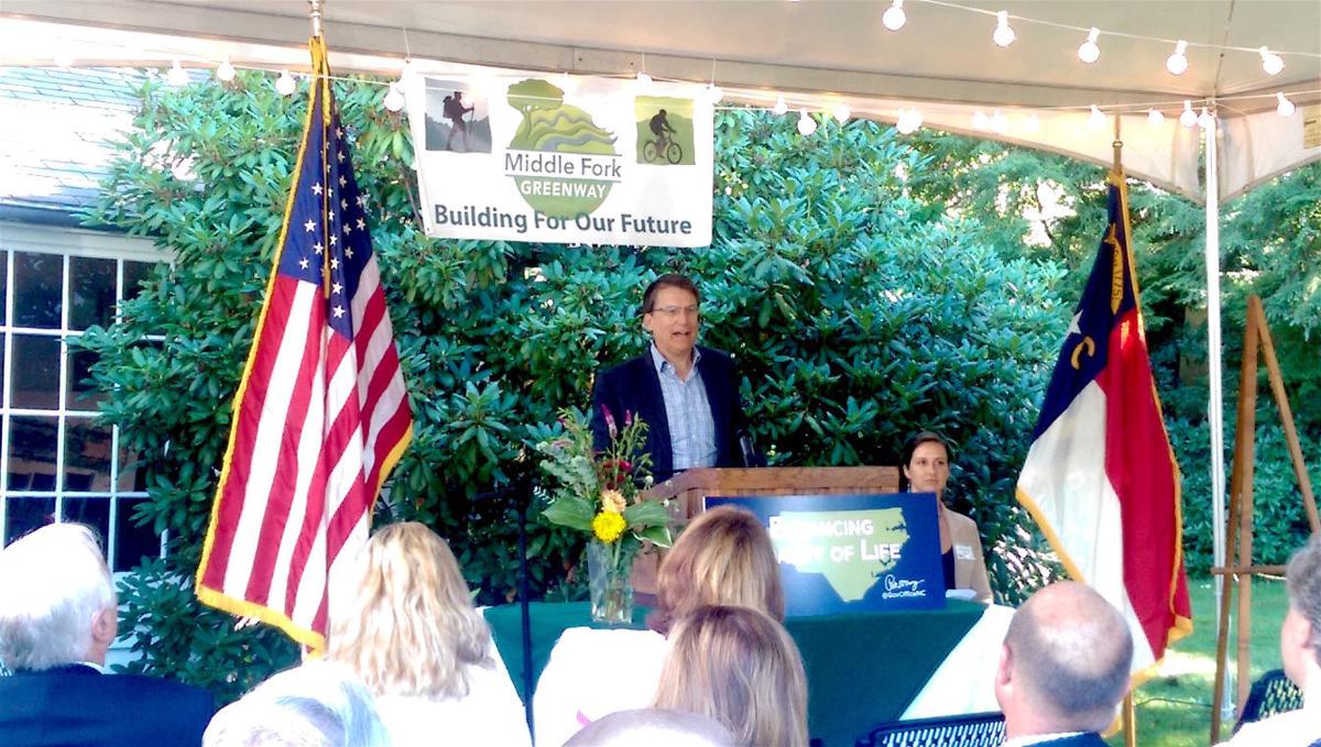 McCrory presents grant to Middle Fork Greenway