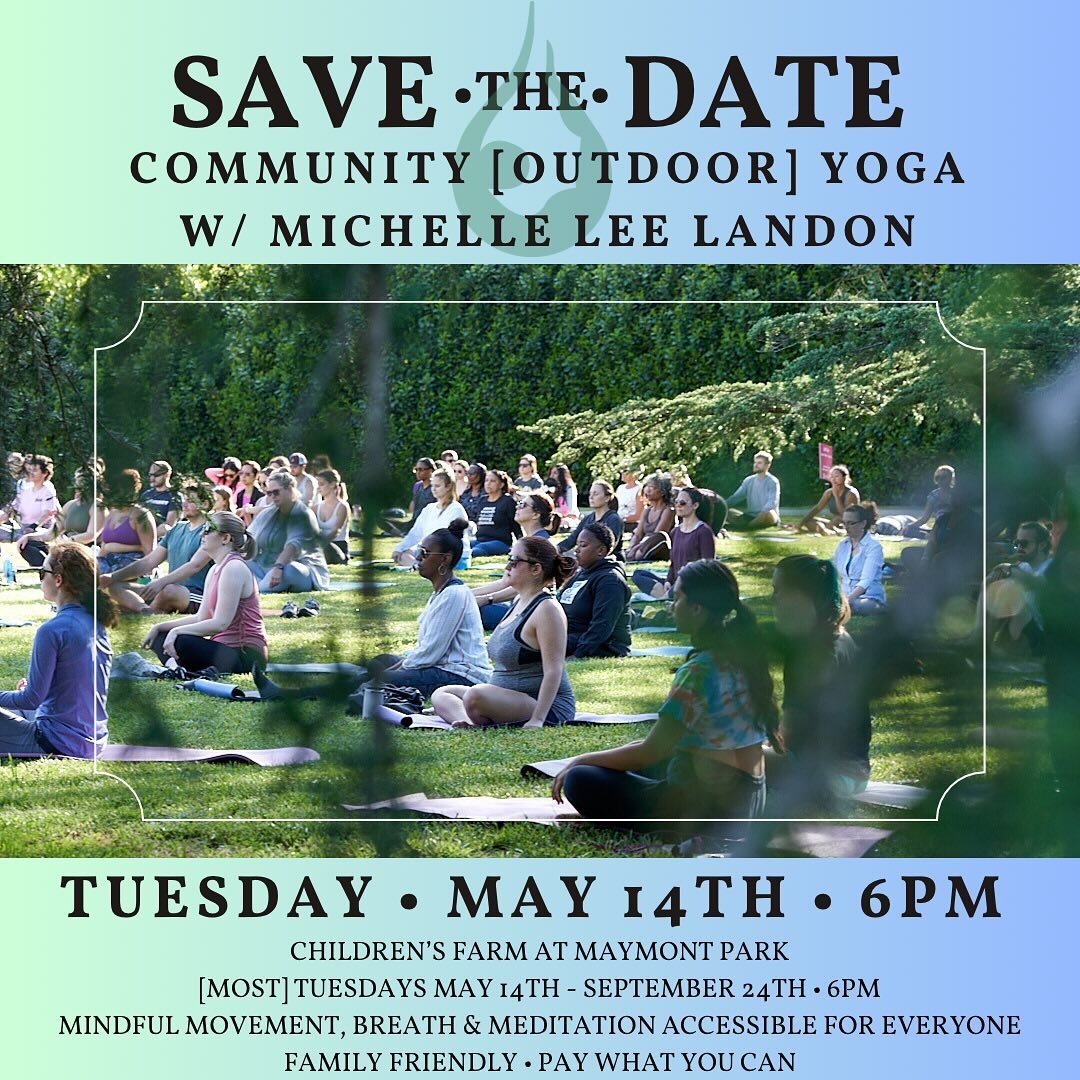 SAVE THE DATE🌻
The weather this week has been giving me life as I slowly emerge from hibernation. Daydreaming of summer nights &amp; more time spent in community outside of school. This Spring will mark the 9th season of my Tuesday night community y