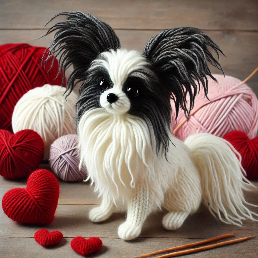 Papillon Valentine Card