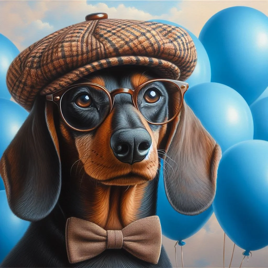 Dachshund with cap card