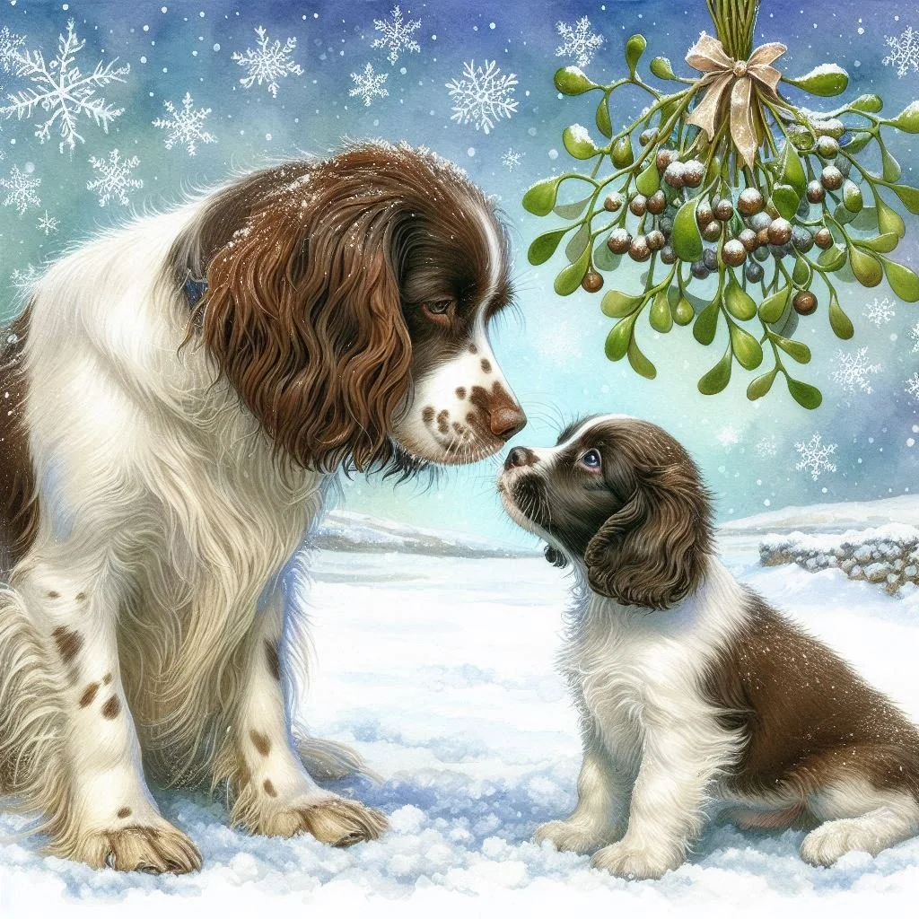 Springer Spaniel Puppy Christmas Card