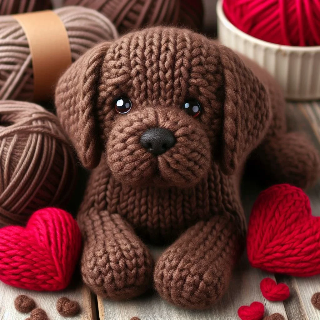 Chocolate Labrador Valentine Card