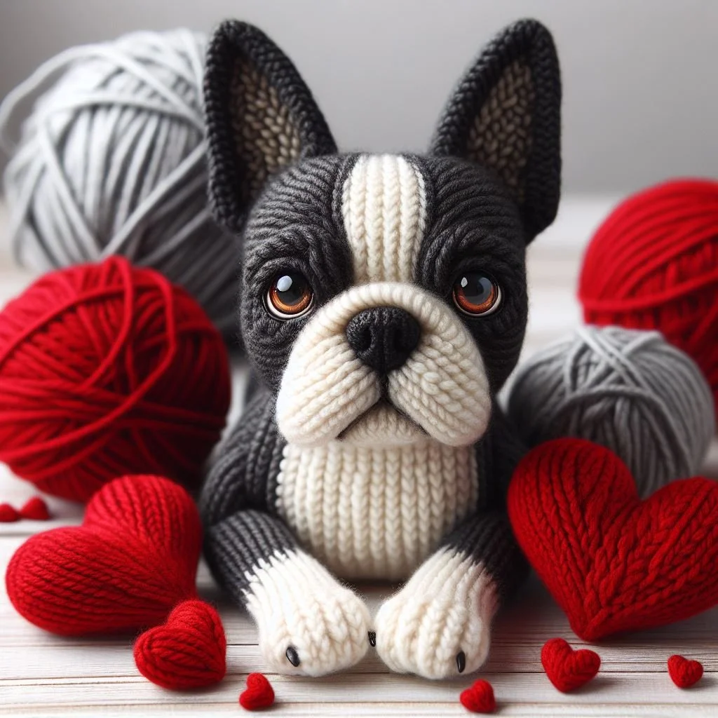 Boston Terrier Valentines Card