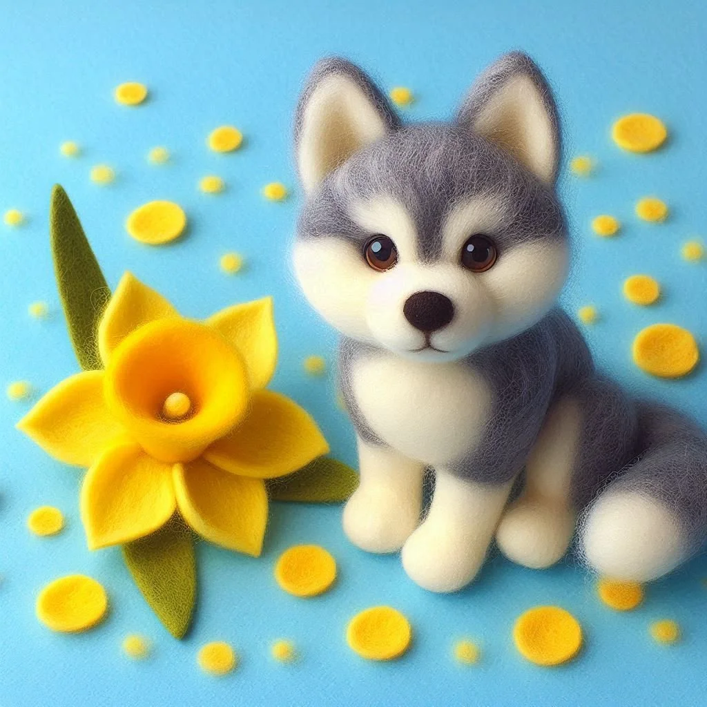 Siberian Husky Birthday Card