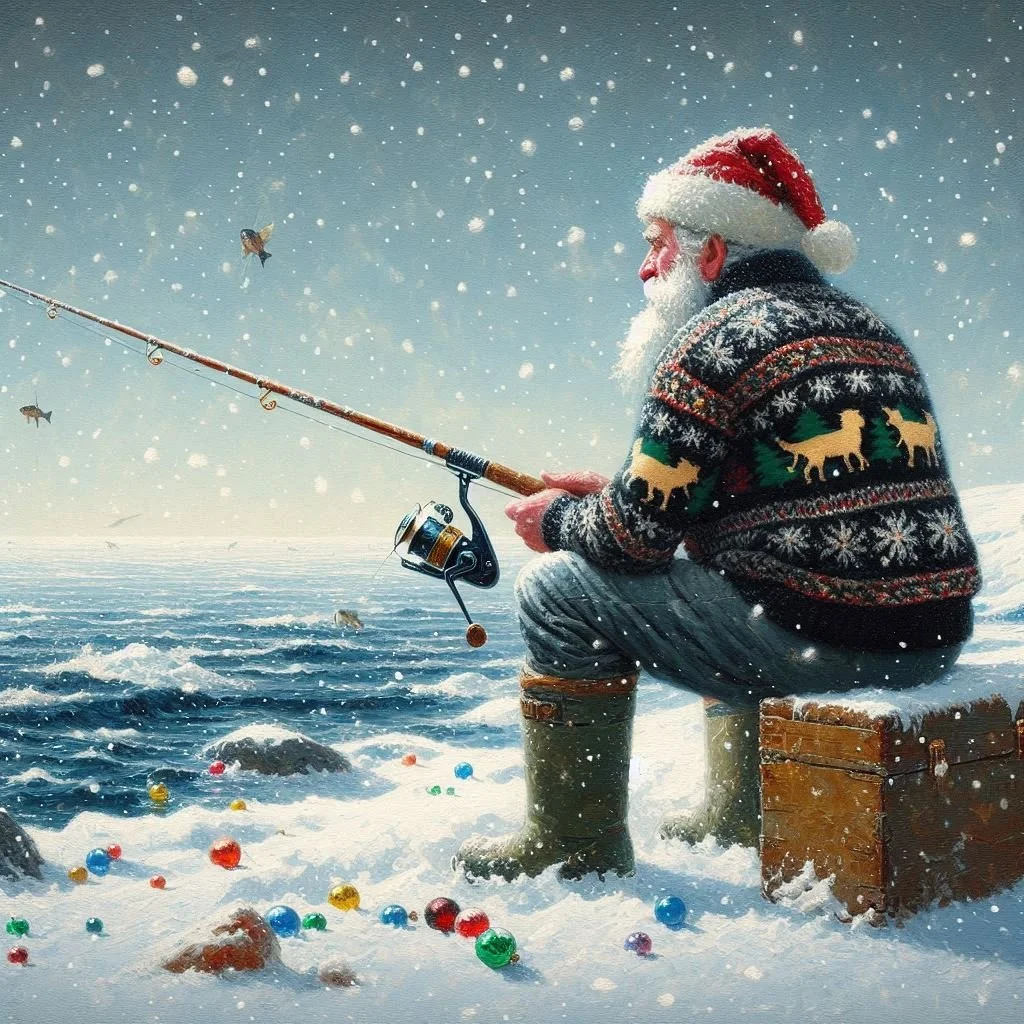 Fishing Christmas Card