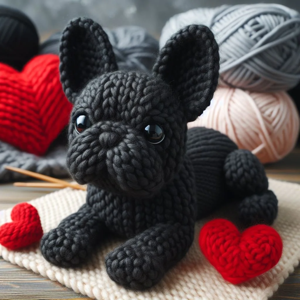 Black Frenchie Valentines Card