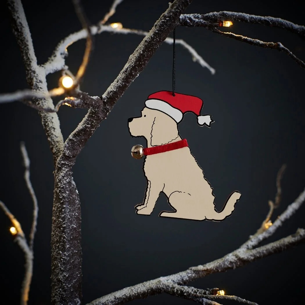 Blonde Cockapoo Christmas Decoration