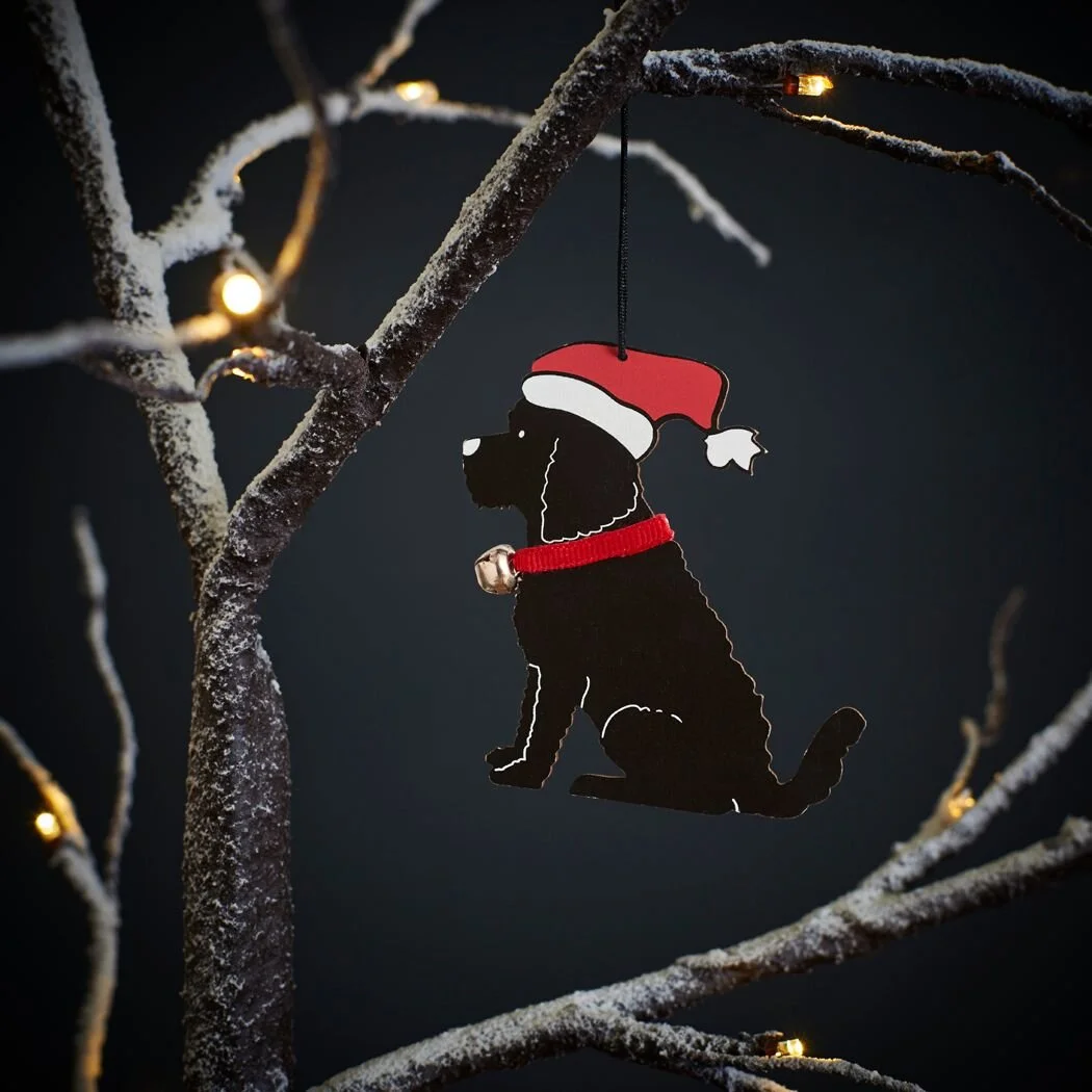 Black Cockapoo Christmas Decoration