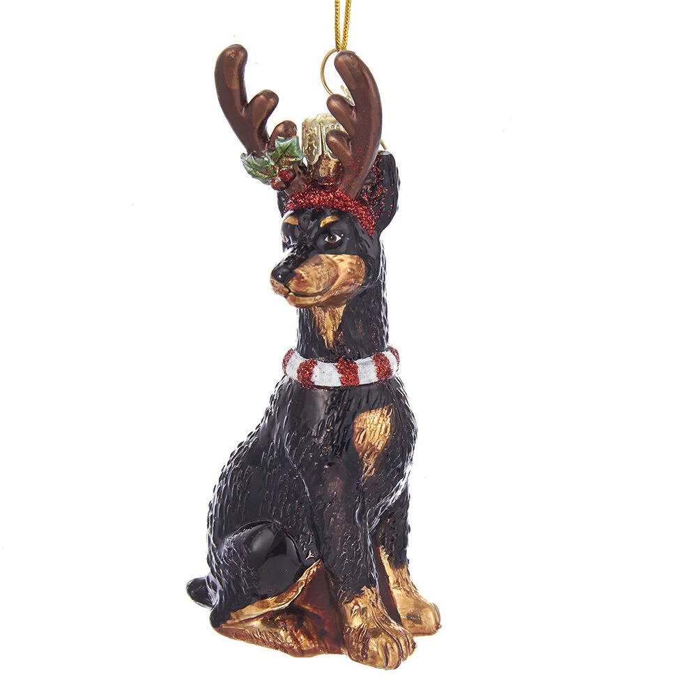 Doberman Glass Bauble Noble Gems