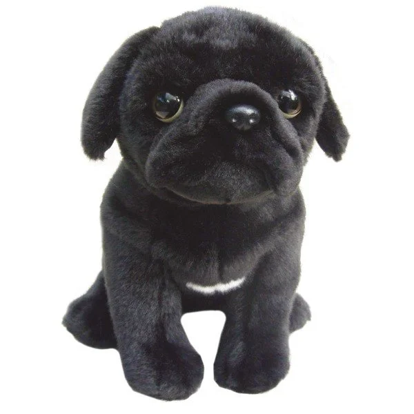 BESTEVER Black Pug Plush Toy