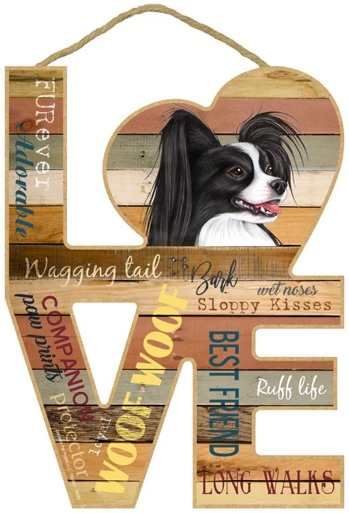 Papillon Love Plaque