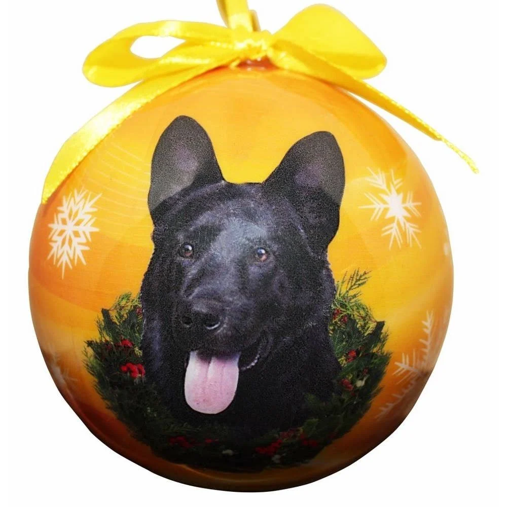Black German Shepherd Bauble