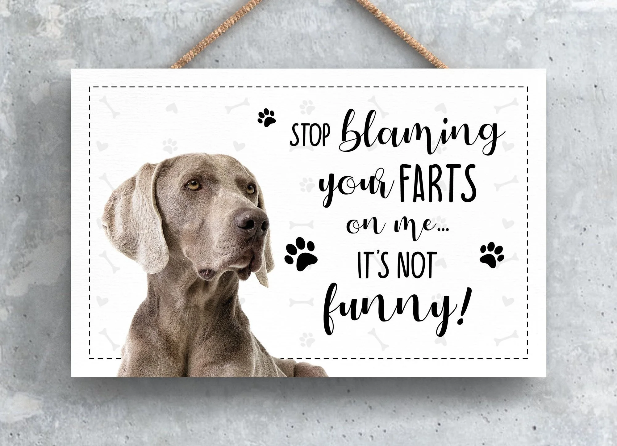 Weimaraner Fart Sign