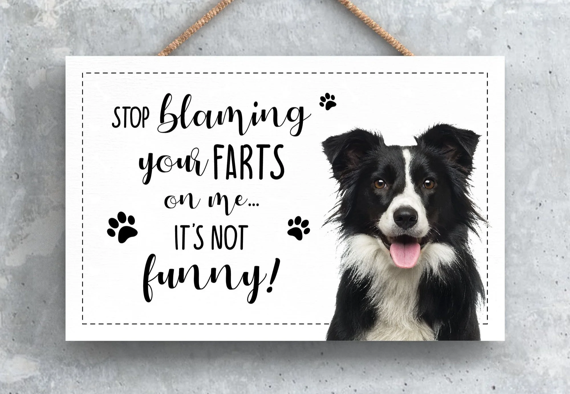 Border Collie Fart Sign