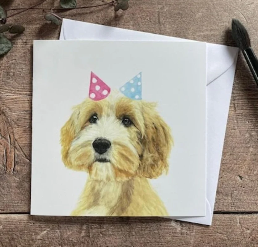 Cavapoo Birthday Card