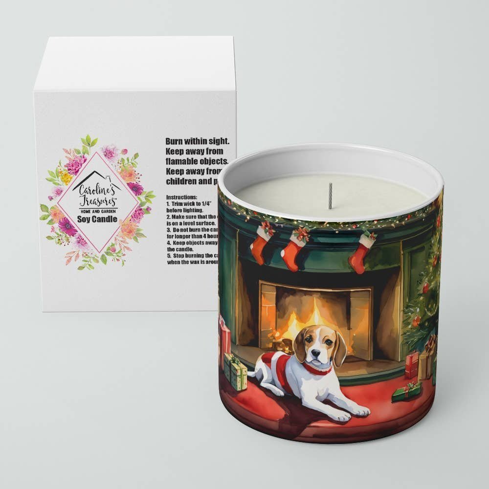 Beagle Christmas Candle